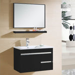 ZAFFIRO VANITY SET 304 SUS MATT BLACK Basin With Cabinet - Couple Door