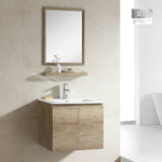 ZAFFIRO VANITY SET 304 SUS LIGHT WOOD Basin with Cabinet - Couple Door