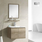 ZAFFIRO VANITY SET 304 SUS LIGHT WOOD Basin with Cabinet - Couple Door