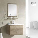 ZAFFIRO VANITY SET 304 SUS LIGHT WOOD Basin with Cabinet - Couple Door