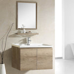 ZAFFIRO VANITY SET 304 SUS LIGHT WOOD Basin with Cabinet - Couple Door