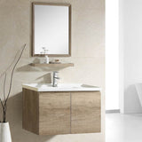 ZAFFIRO VANITY SET 304 SUS LIGHT WOOD Basin with Cabinet - Couple Door