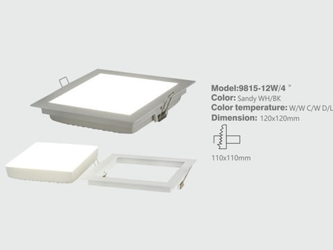 DOWNLIGHT Square White 9815 4"