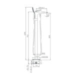 FLOOR MOUNTED BATH FILLER 8798W-2