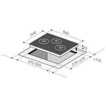 MAYER 86cm 3 Burner Glass Gas Hob MMGH883HI