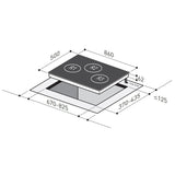 MAYER 86cm 3 Burner Glass Gas Hob MMGH883HI