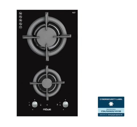 MÖWE 30cm 2 Burners Wi-Fi Glass Hob MW230G