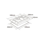 MÖWE 30cm 2 Burners Wi-Fi Stainless Steel Hob MW230S