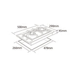 MÖWE 30cm 2 Burners Wi-Fi Stainless Steel Hob MW230S