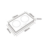 MÖWE 70cm - 2 Zone Wi-Fi Induction Hob  MW278I