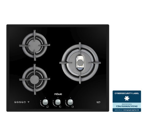 MÖWE 60cm 3 Burners Wi-Fi Glass Hob MW360G