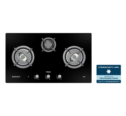 MÖWE 78cm 3 Burners Wi-Fi Glass Hob MW370G