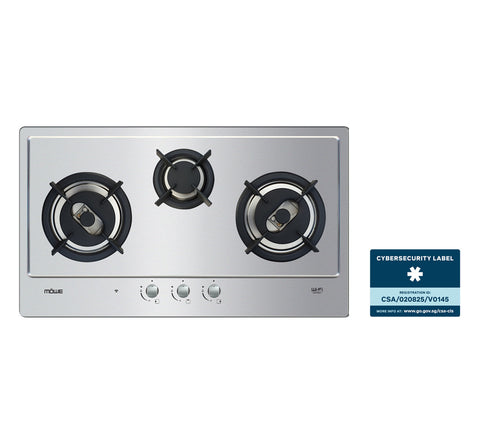 MÖWE 78cm 3 Burners Wi-Fi Stainless Steel Hob MW370S