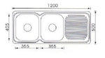 MONIC Insert Kitchen Sink i-1200