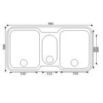 MONIC Insert Kitchen Sink i-980-W