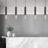PENDANT LIGHT (Black with Gold Tube) HL-6050