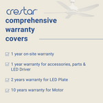 CRESTAR Smart Ceiling Fan with Remote Control