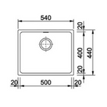 FRANKE Kitchen Sink Undermount Single Bowl  PZX 110-50