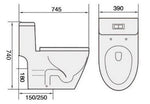 TIARA Tornado One Piece Water Closet WC 918