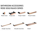 BATHROOM ACCESSORIES ROSE GOLD BLACK SERIES 180RGB