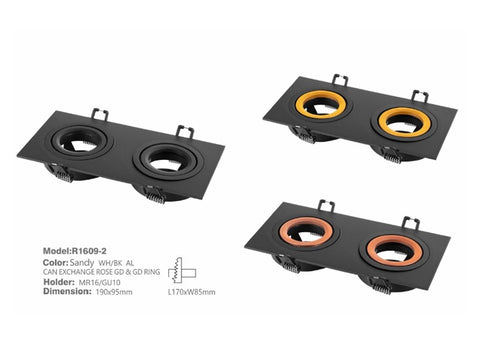 DOWNLIGHT Black 3.8" QR1609-2