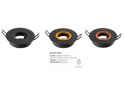 DOWNLIGHT Black 3.5" 1650