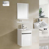 ZAFFIRO VANITY SET 304 SUS GLOSS WHITE Basin With Cabinet - Single Door