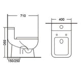 TIARA Rimless One Piece Water Closet WC 522