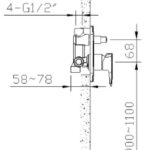 SHOWER MIXER (Concealed) W0298W-2