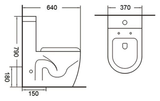TIARA Rimless Two Piece Water Closet WC 235