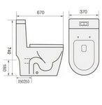 TIARA Rimless Two Piece Water Closet WC 535