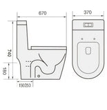 TIARA Rimless Two Piece Water Closet WC 535