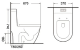 TIARA Rimless Two Piece Water Closet WC 538