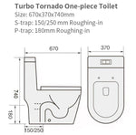 MAGNUM Turbo Tornado One Piece Water Closet WC 935