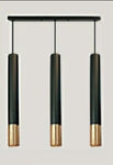 PENDANT LIGHT (Black with Gold Tube) HL-6050
