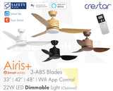 CRESTAR Smart Ceiling Fan with Remote Control