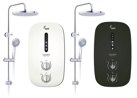 CHAMPS Instant Water Heater with Rain Shower Legend