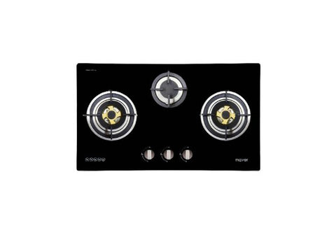 MAYER 86cm 3 Burner Glass Gas Hob MMGH883HI