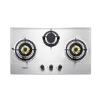MAYER 86cm 3 Burner Stainless Steel Gas Hob MMSS883HI
