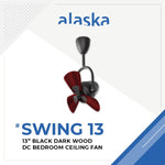 ALASKA DC Corner Ceiling Fan Swing 13"