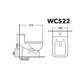 TIARA Rimless One Piece Water Closet WC522