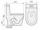 TIARA Tornado One Piece Water Closet WC935
