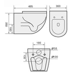 MAGNUM Turbo Tornado Wall Hung Water Closet WC 905S